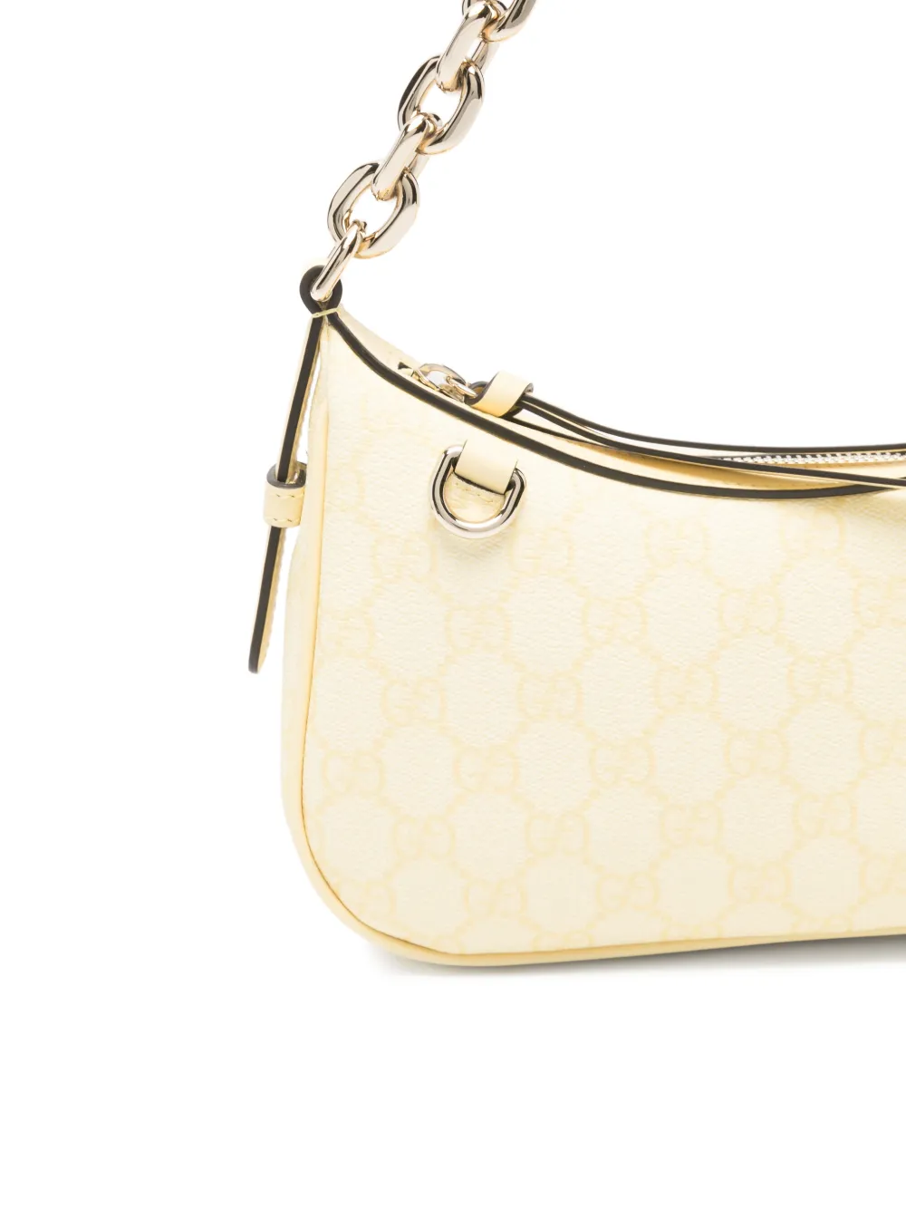Gucci GG Emblem Small Shoulder Bag in Yellow, view 4