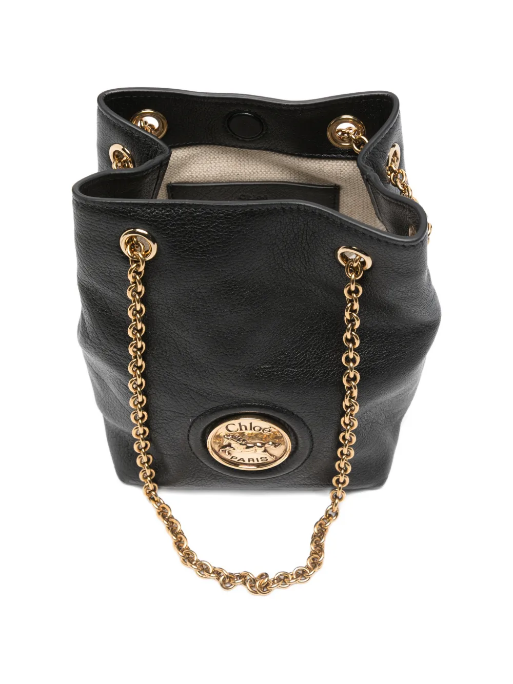 Chloé Horse Medal mini bucket-tas Zwart