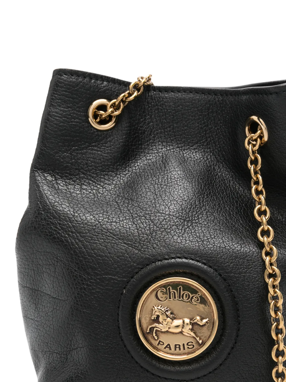 Chloé Horse Medal mini bucket-tas Zwart