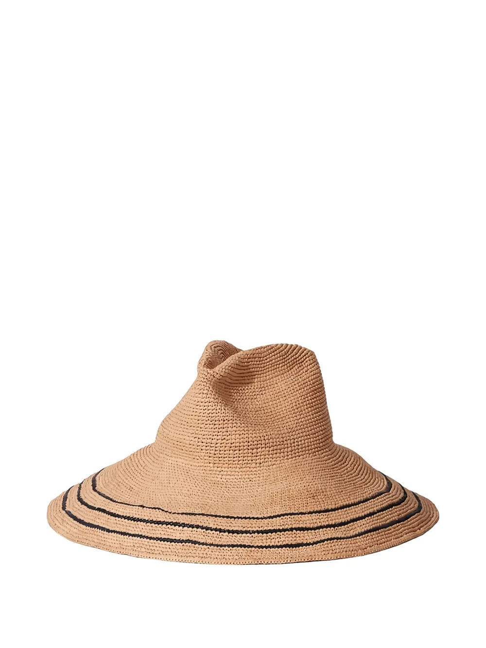 Janessa Leone Striped Sun Hat In Neutral