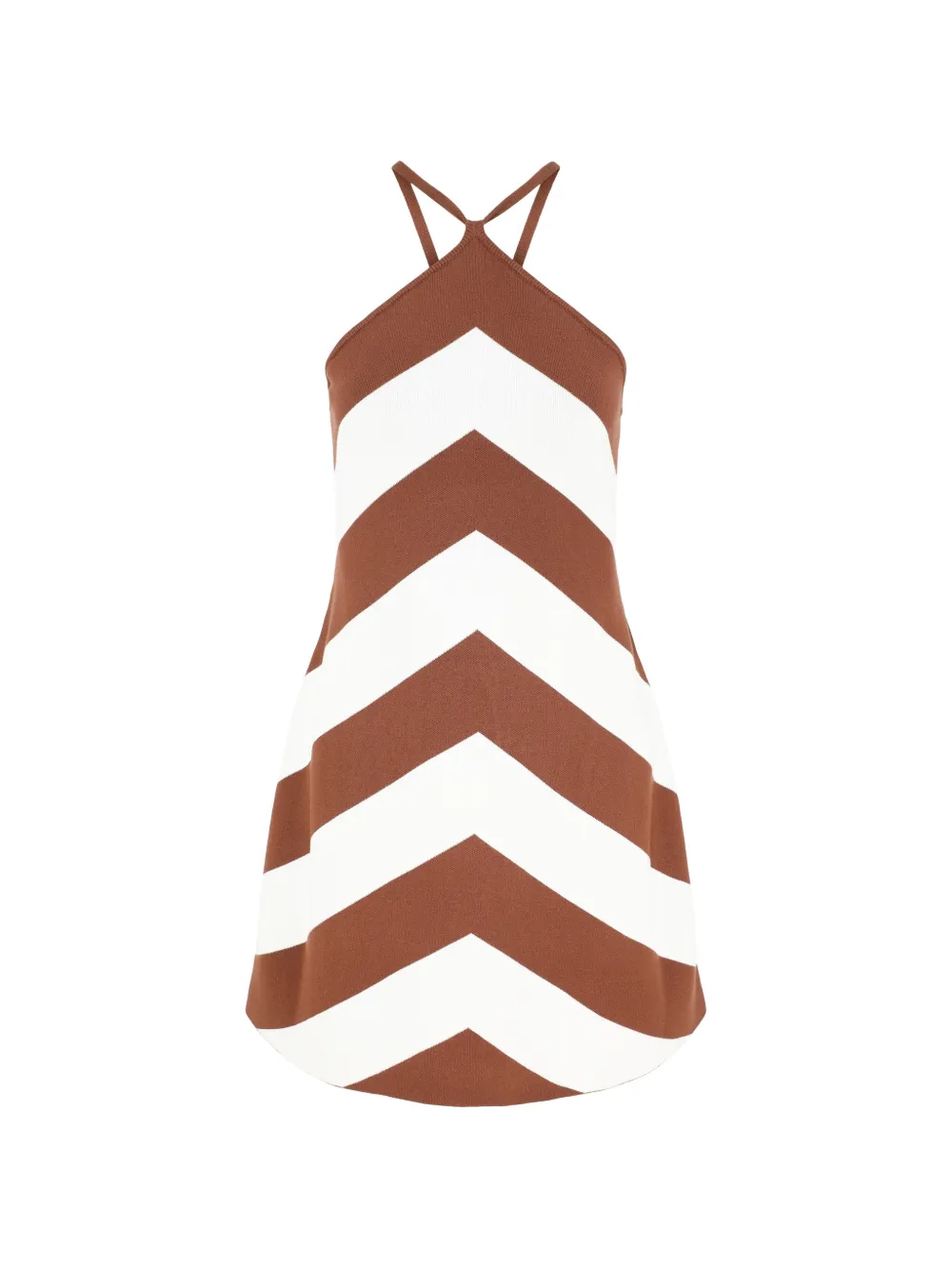Cult Gaia chevron strap mini dress - Braun