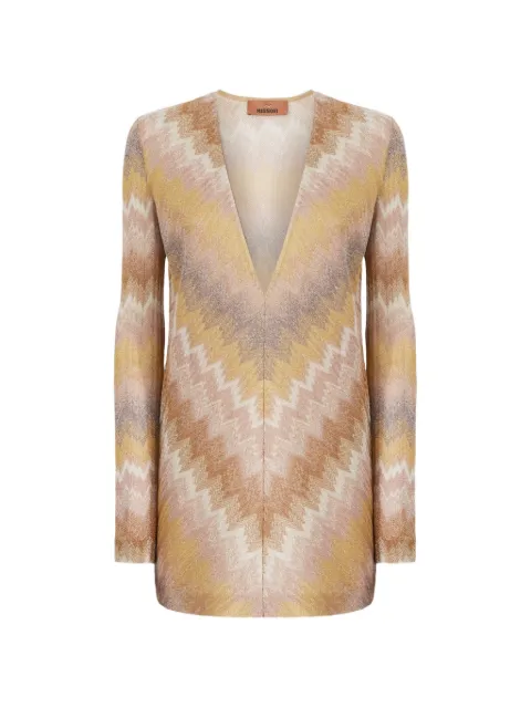 Missoni V-neck chevron mini dress