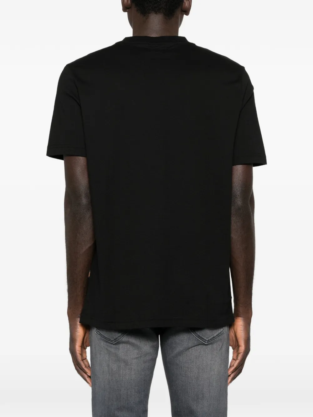 BOSS Katoenen jersey T-shirt met print Zwart