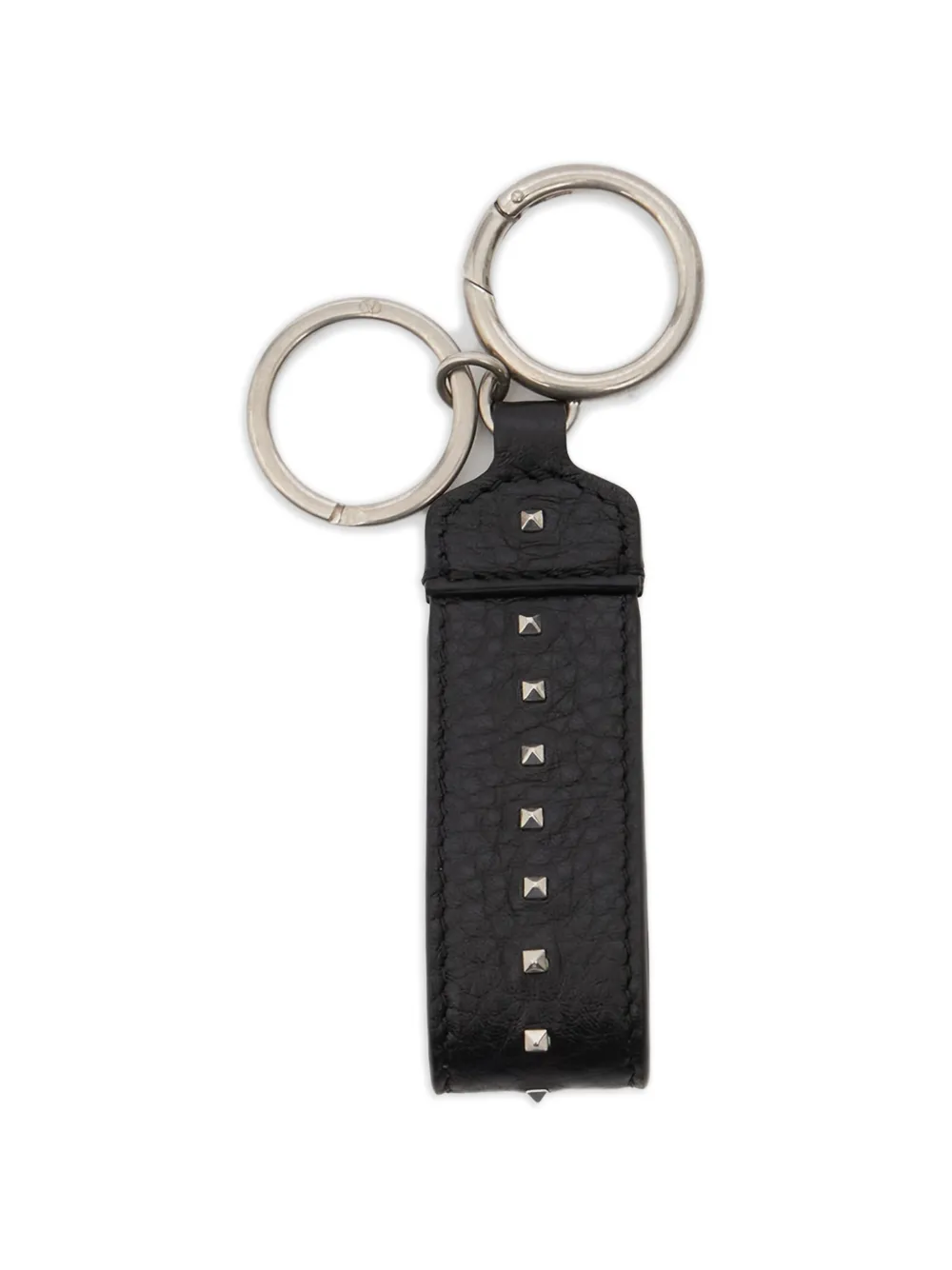 Valentino Garavani studded leather keyring - Schwarz