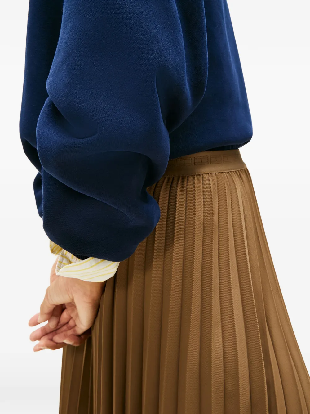 Tommy Hilfiger Midi-plooirok Bruin