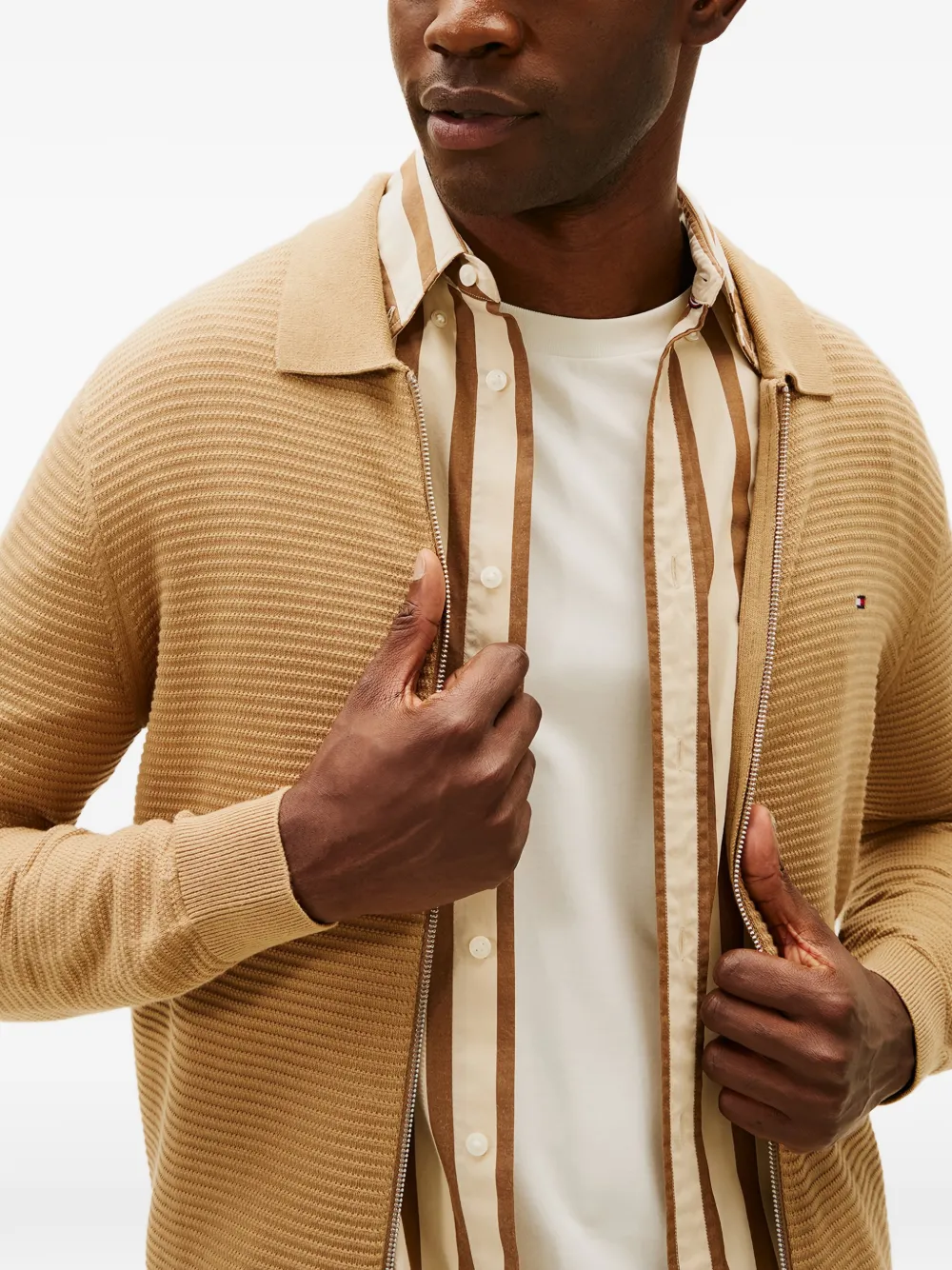 Tommy Hilfiger Jack met rits Beige