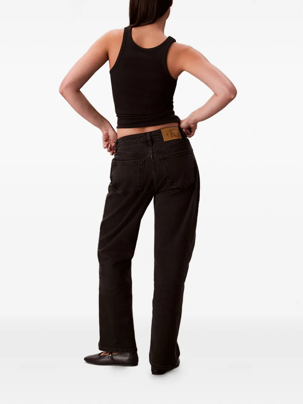  Calvin Klein Logo-patch Jeans - Black 