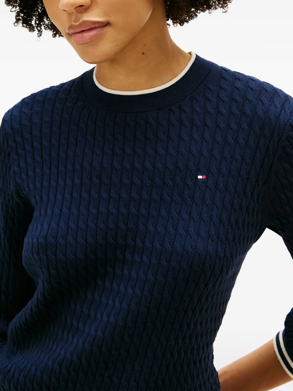  Tommy Hilfiger Cable Knit Sweater - Blue 
