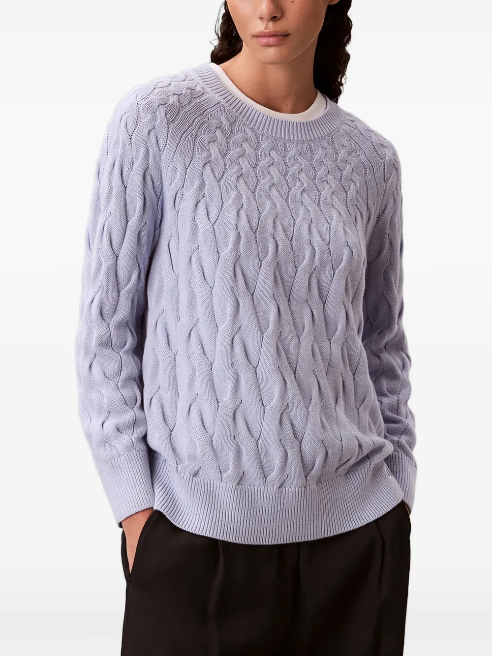  Calvin Klein Jersey De Punto De Ochos - Azul 