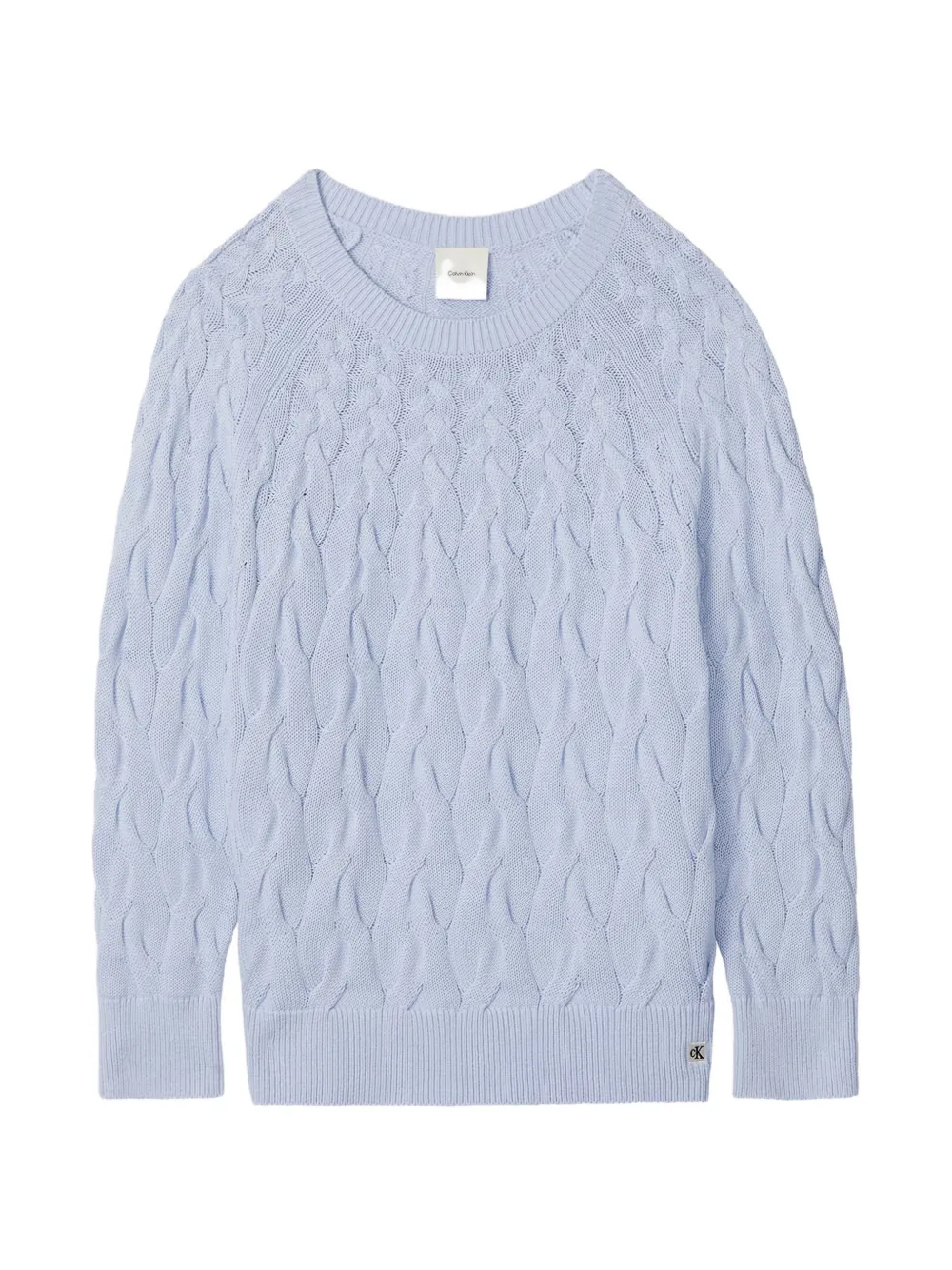 Calvin Klein Cable-knit Sweater In Blue
