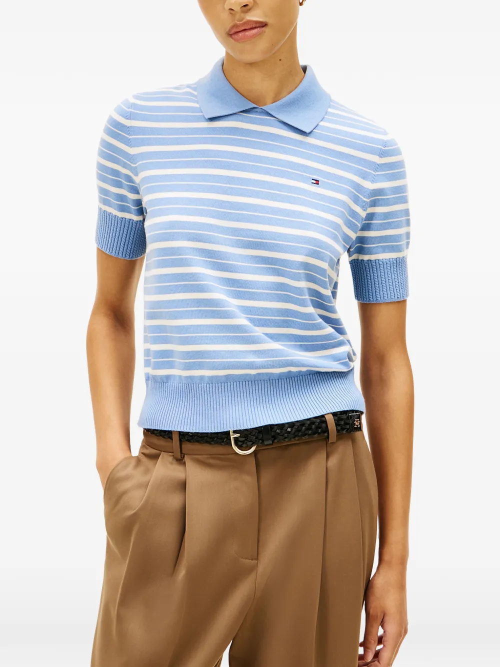  Tommy Hilfiger Top A Righe - Blu 