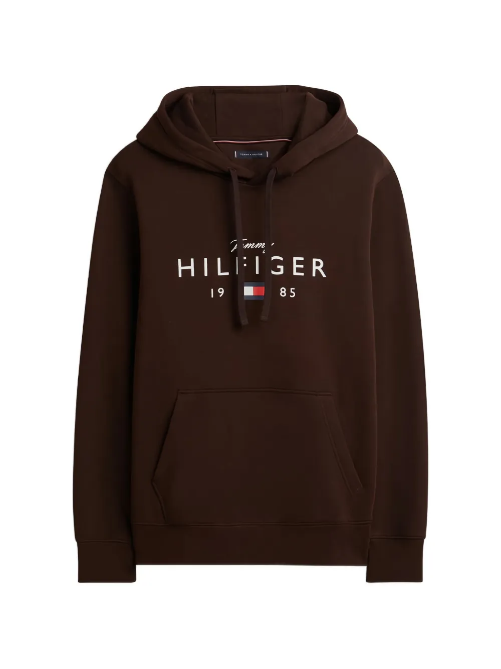 Tommy Hilfiger chest-logo hoodie - Marrone