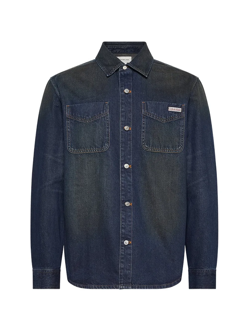 Calvin Klein flap-pocket overshirt - Blu