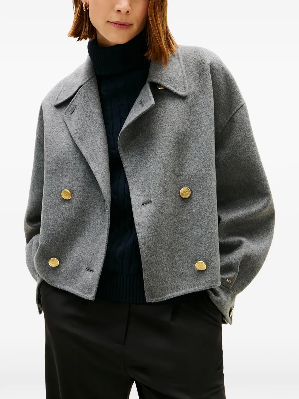  Tommy Hilfiger Double-breasted Coat - Grey 