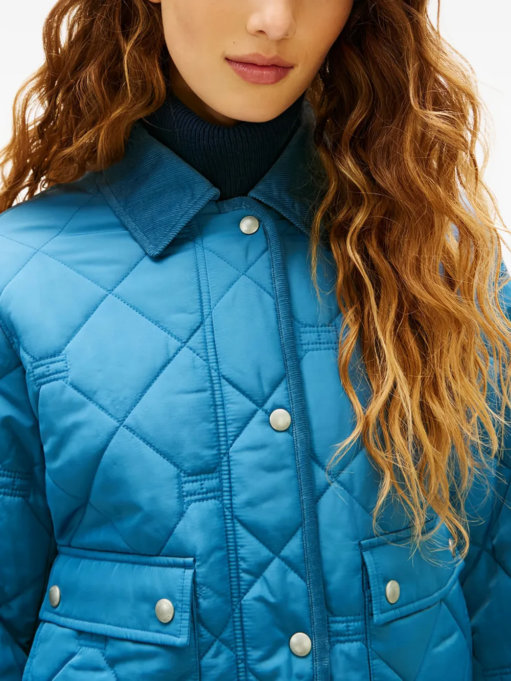 Tommy Hilfiger Gewatteerd jack met klepzak Blauw