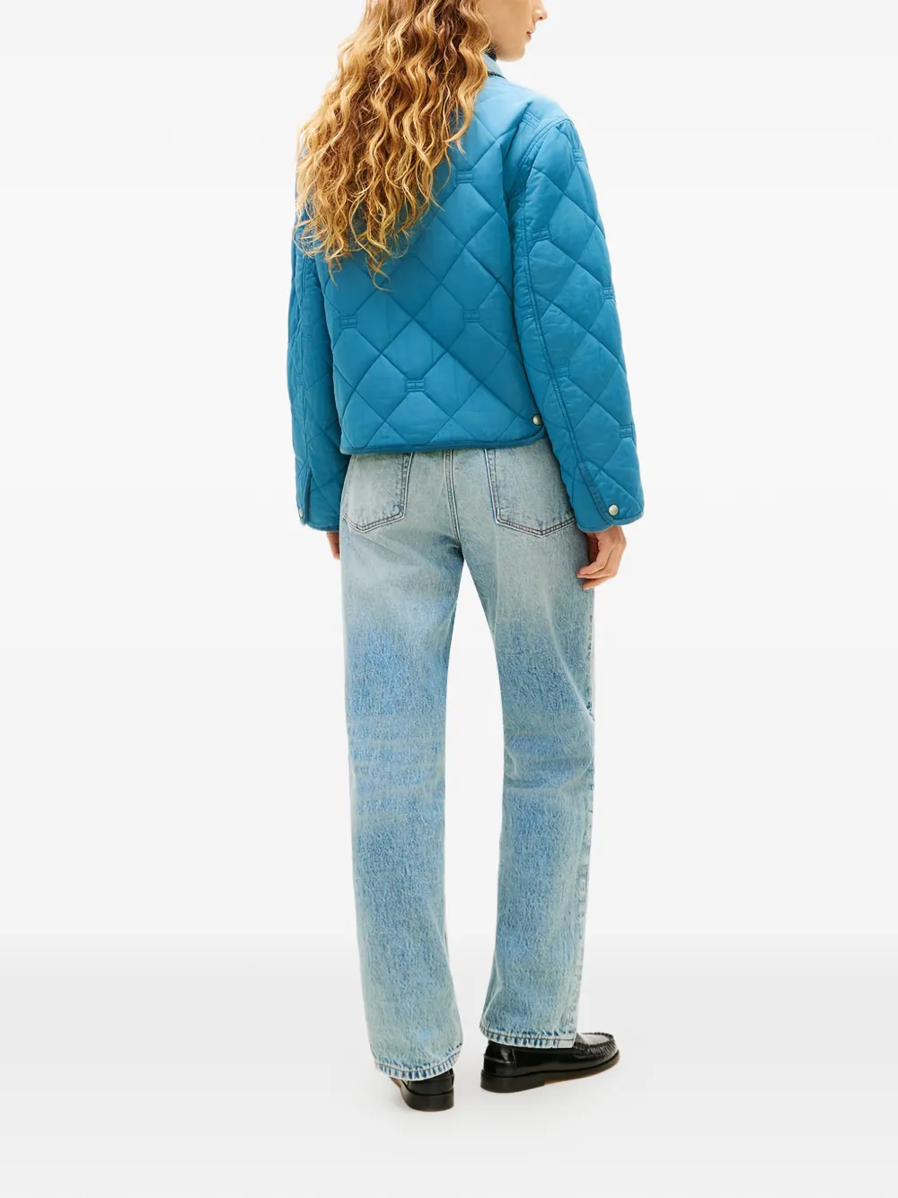 Tommy Hilfiger Gewatteerd jack met klepzak Blauw