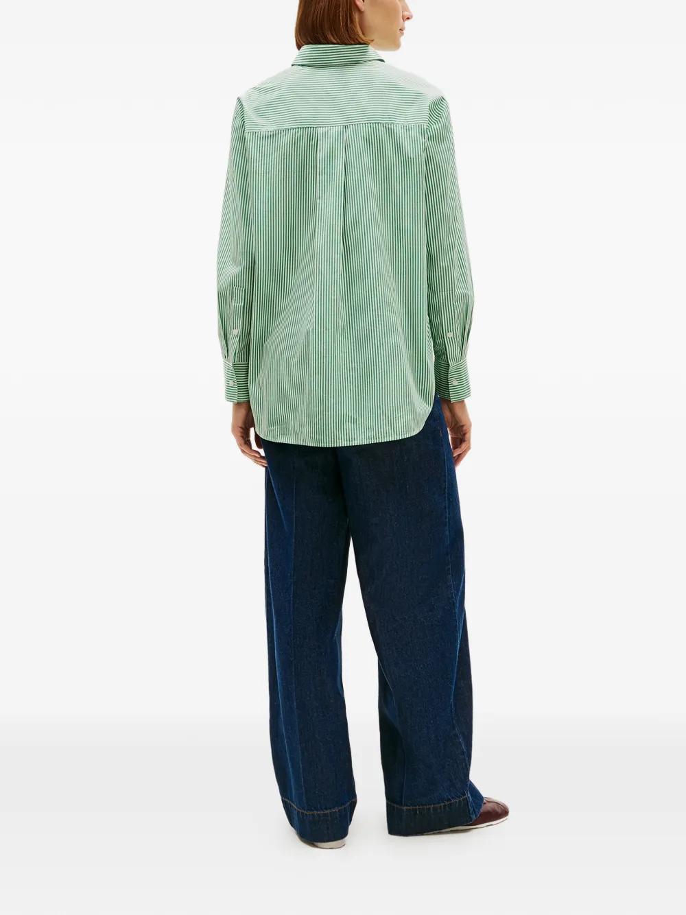 Tommy Hilfiger Striped-print Logo-embroidered Shirt - Green 