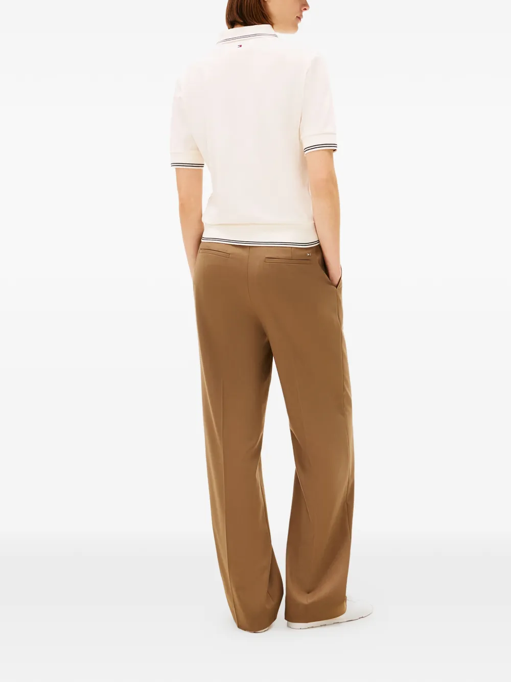 Tommy Hilfiger Polotop met gestreept detail Wit