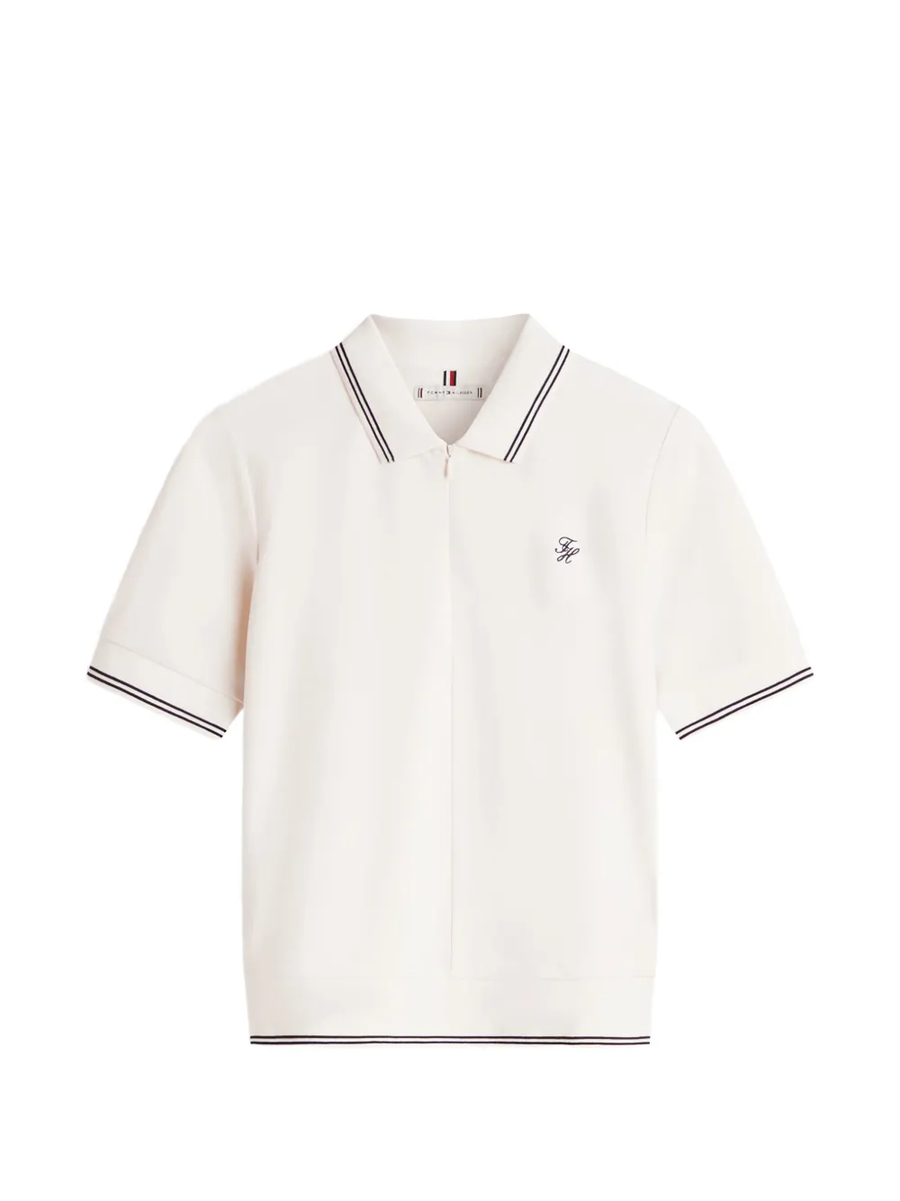 Tommy Hilfiger striped-detail polo top - Bianco