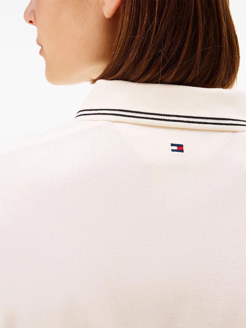 Tommy Hilfiger Polotop met gestreept detail Wit