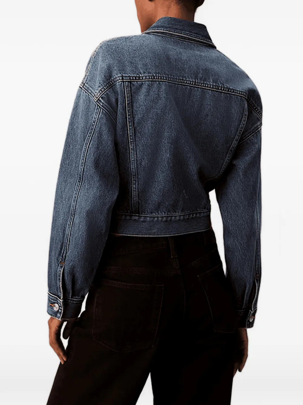  Calvin Klein Zip-up Denim Jacket - Blue 