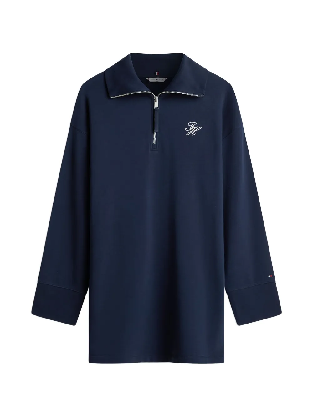 Tommy Hilfiger zip-up logo-detail mini dress - Blu