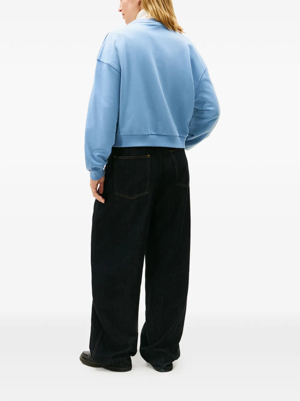 Tommy Hilfiger Sweater met knopen en geborduurd logo Blauw