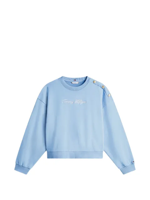 Tommy Hilfiger sudadera con logo bordado y botones