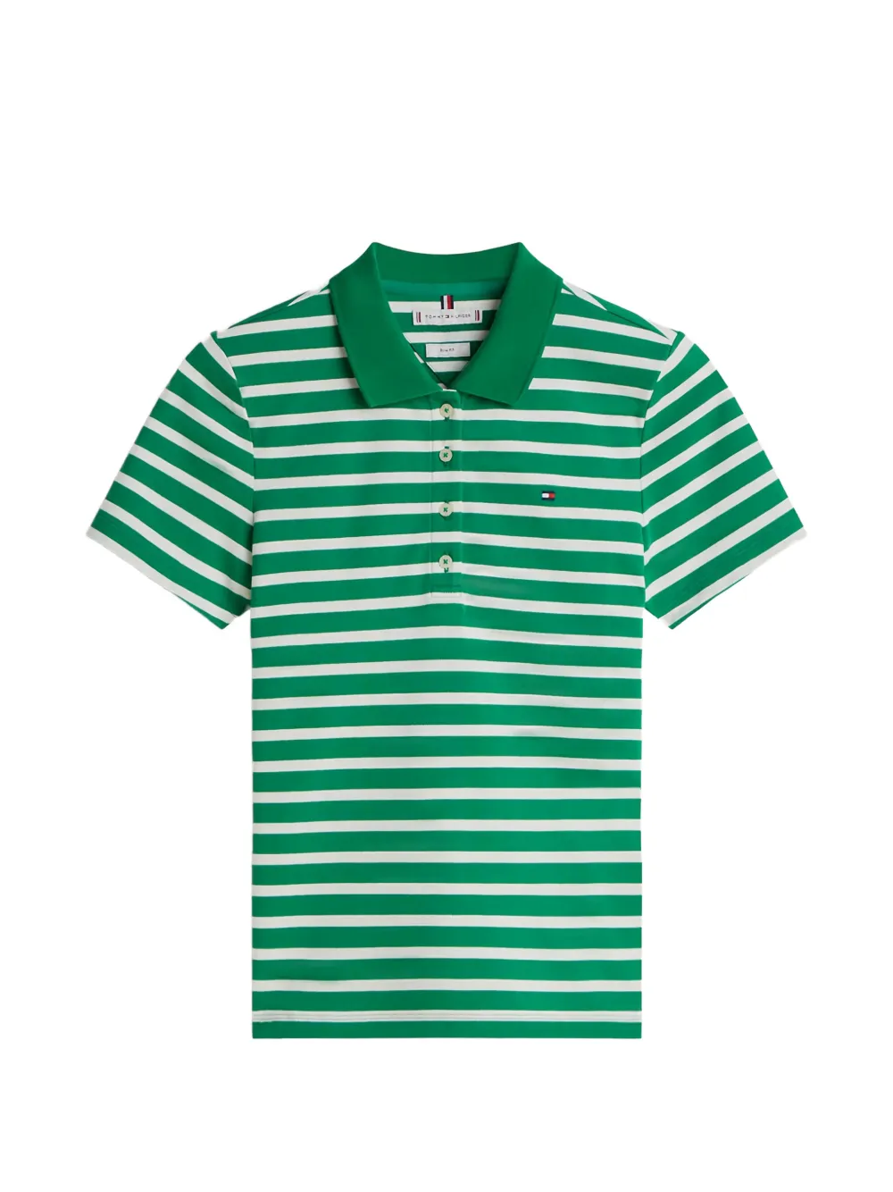 Tommy Hilfiger striped-pattern polo top - Verde