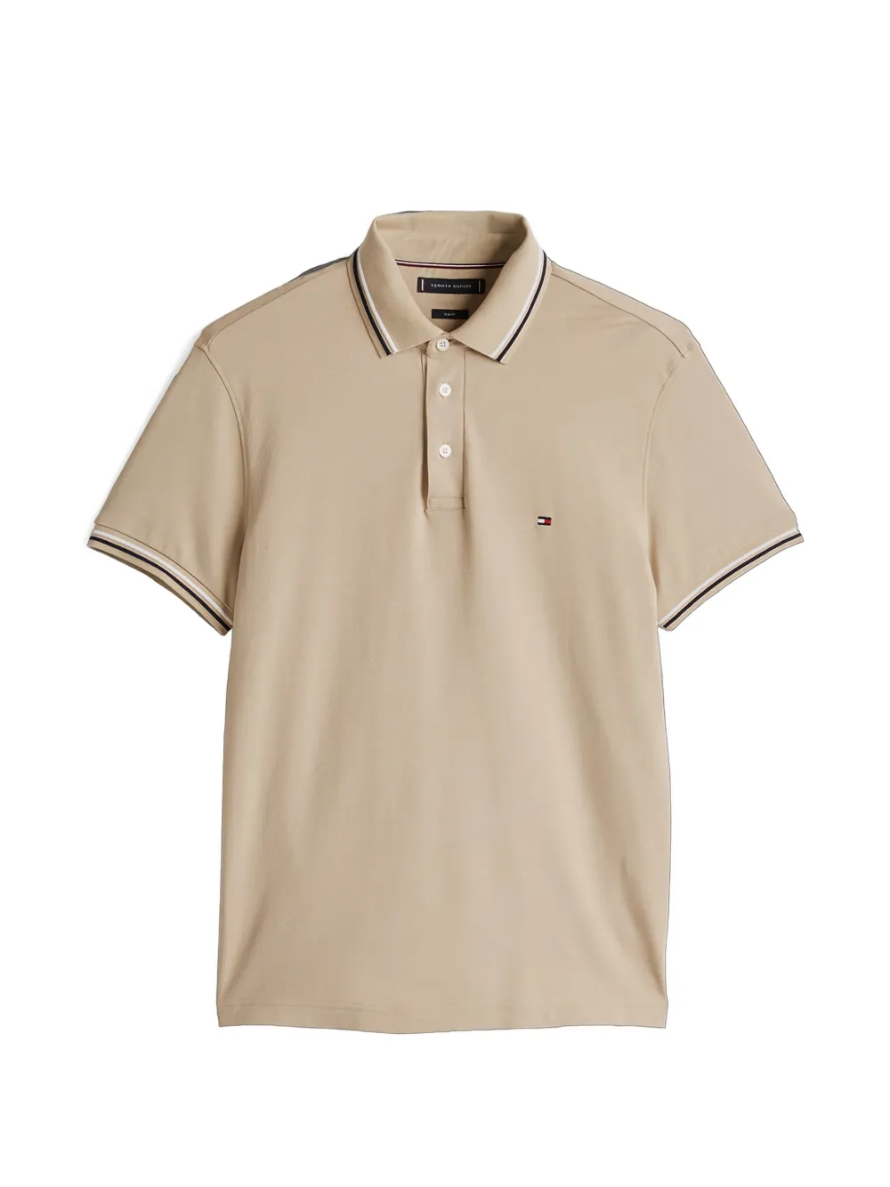 Tommy Hilfiger striped-detail polo shirt - Toni neutri