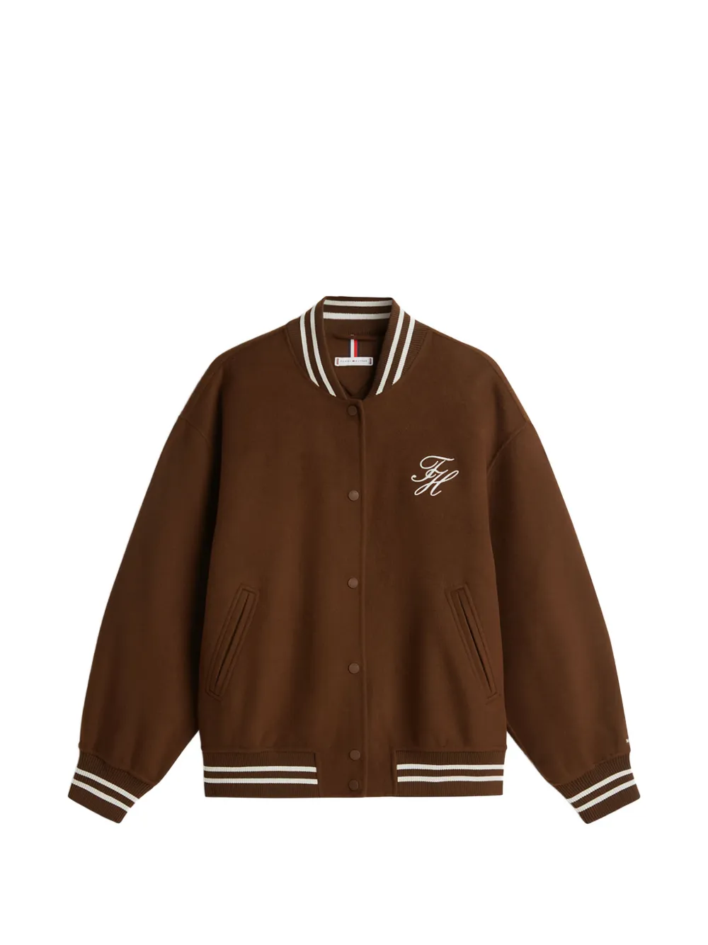 Tommy Hilfiger striped-detail bomber jacket - Marrone