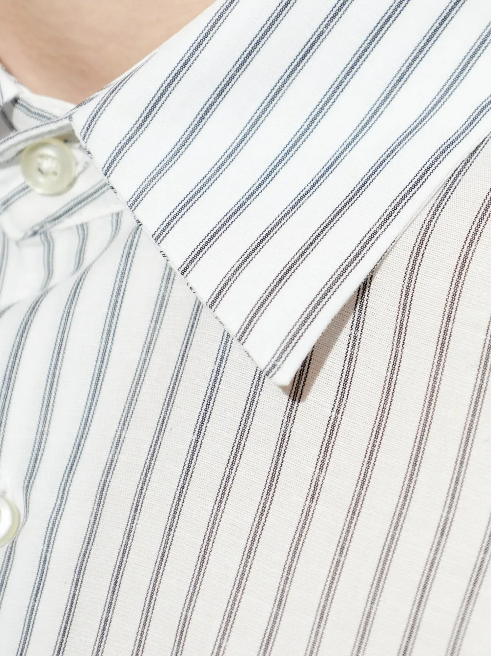 Officine Generale Gestreept overhemd Beige