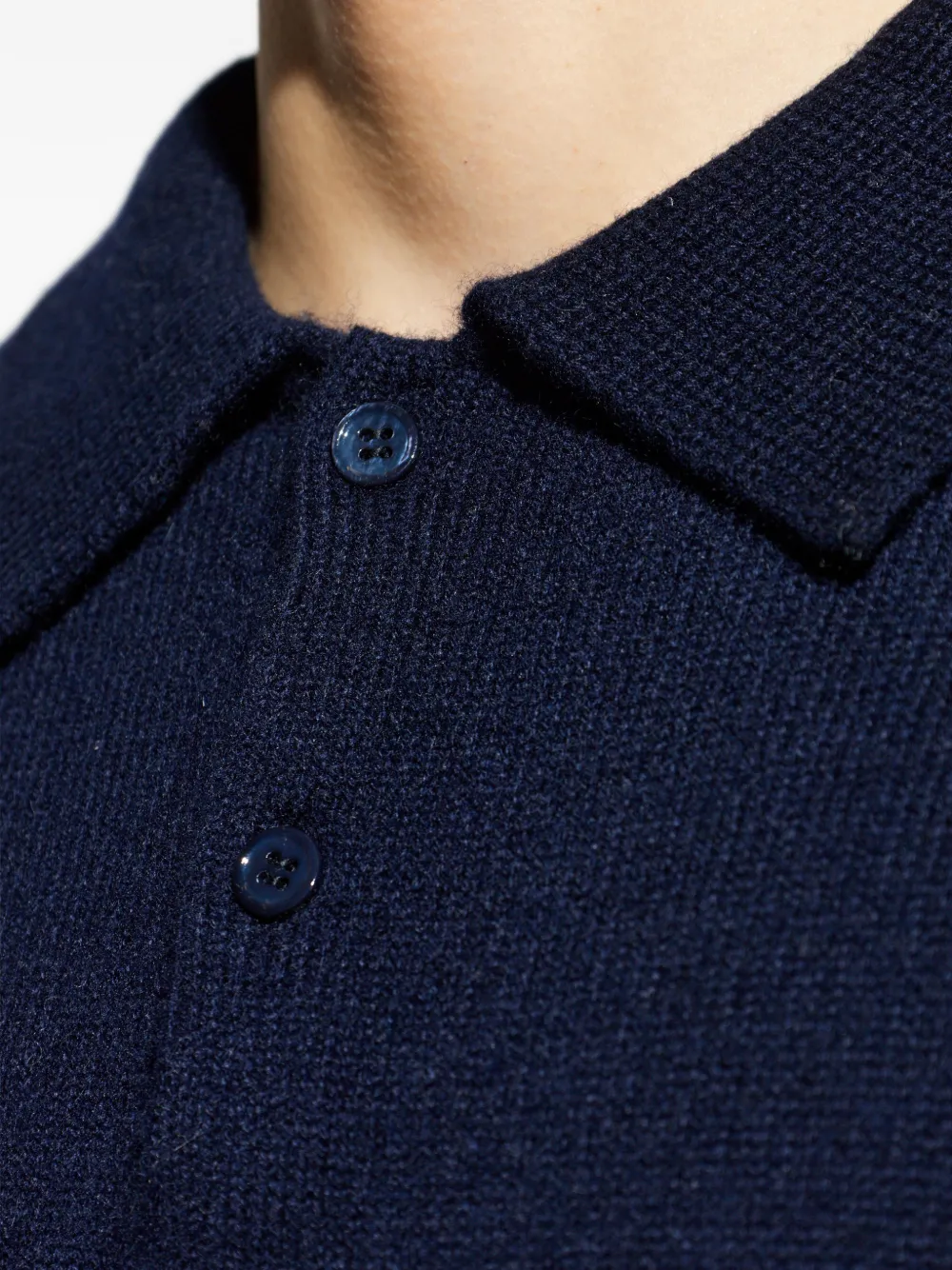 Lisa Yang Poloshirt met knopen Blauw