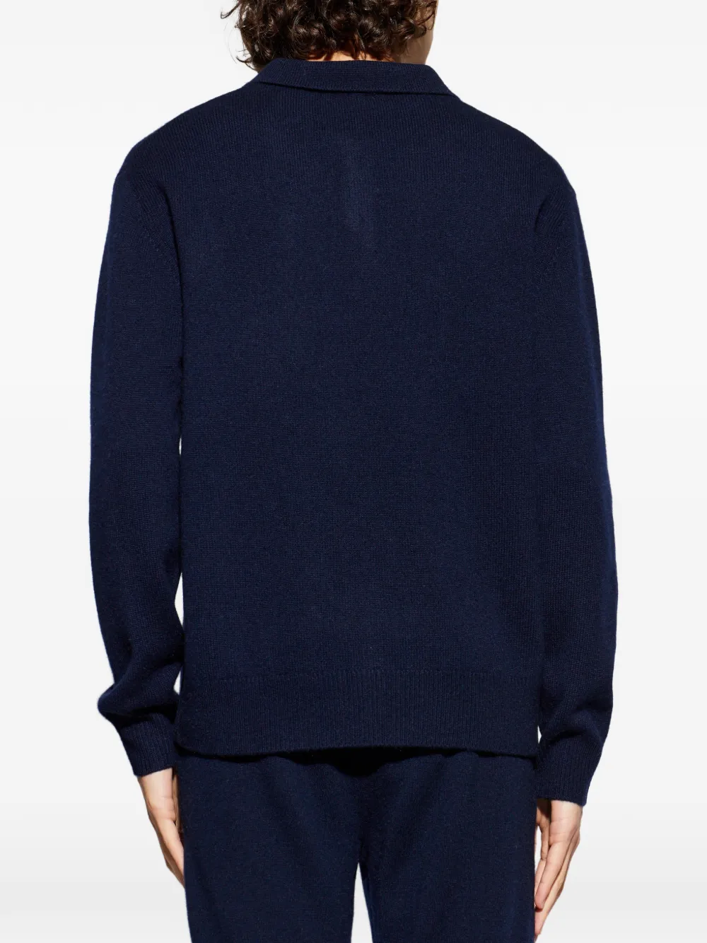 Lisa Yang Poloshirt met knopen Blauw