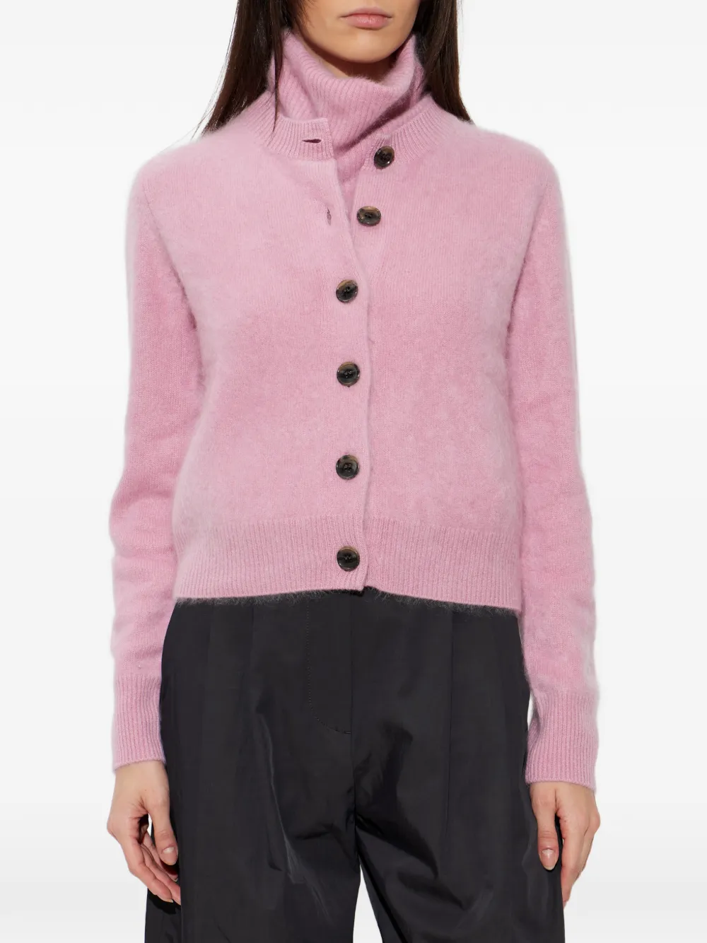  Lisa Yang Brushed Button Cardigan - Pink 