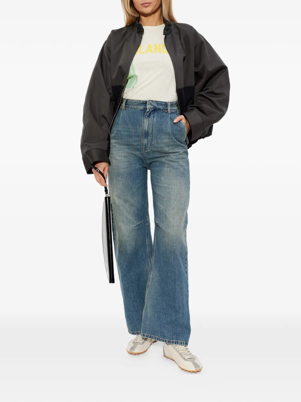 Maison Margiela T-shirt met grafische print Beige