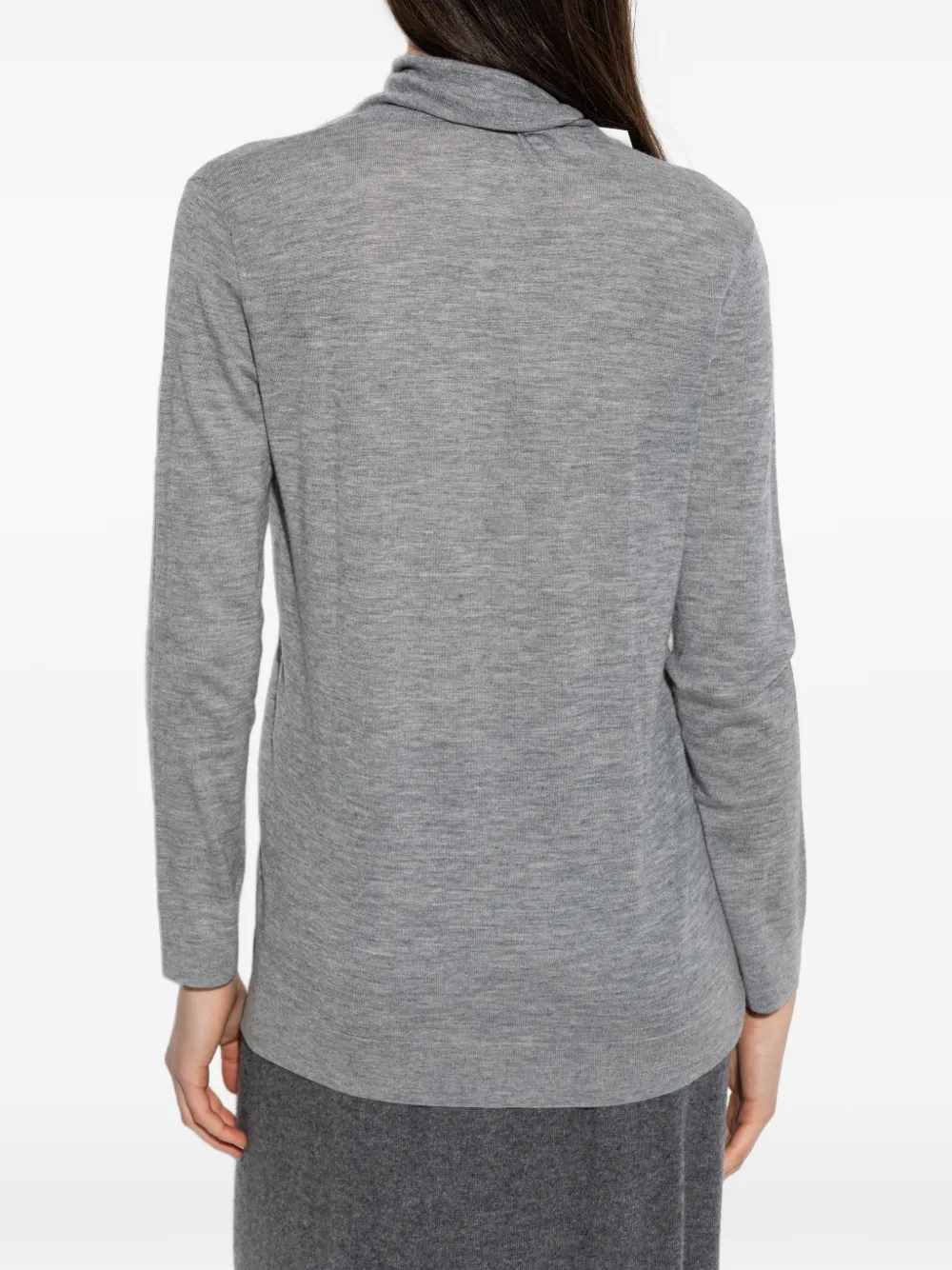  Lisa Yang Roll-neck Knitted Top - Grey 