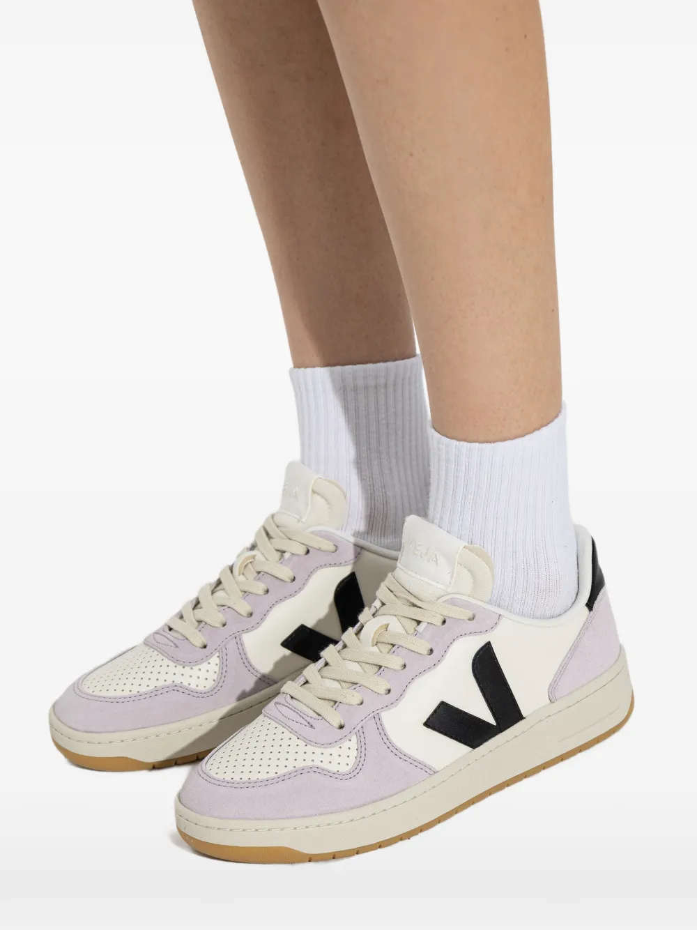 VEJA V-10 sneakers met vlakken Wit