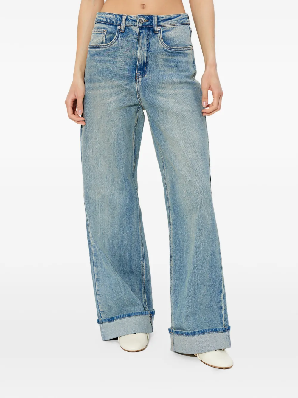  Gestuz Cuffed Denim Jeans - Blue 