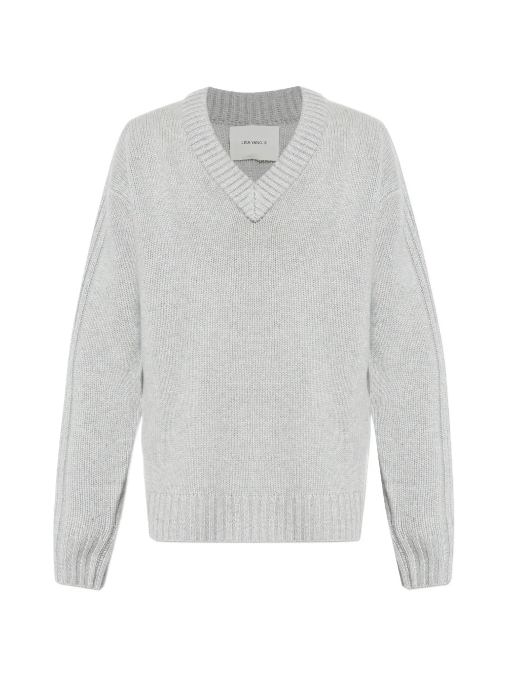 Lisa Yang Dan v-neck knitted sweater - Grey