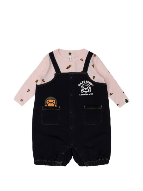 A BATHING APE® print babygrow set 