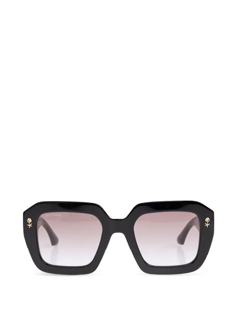 ETRO floral-detail square-frame sunglasses - Nero