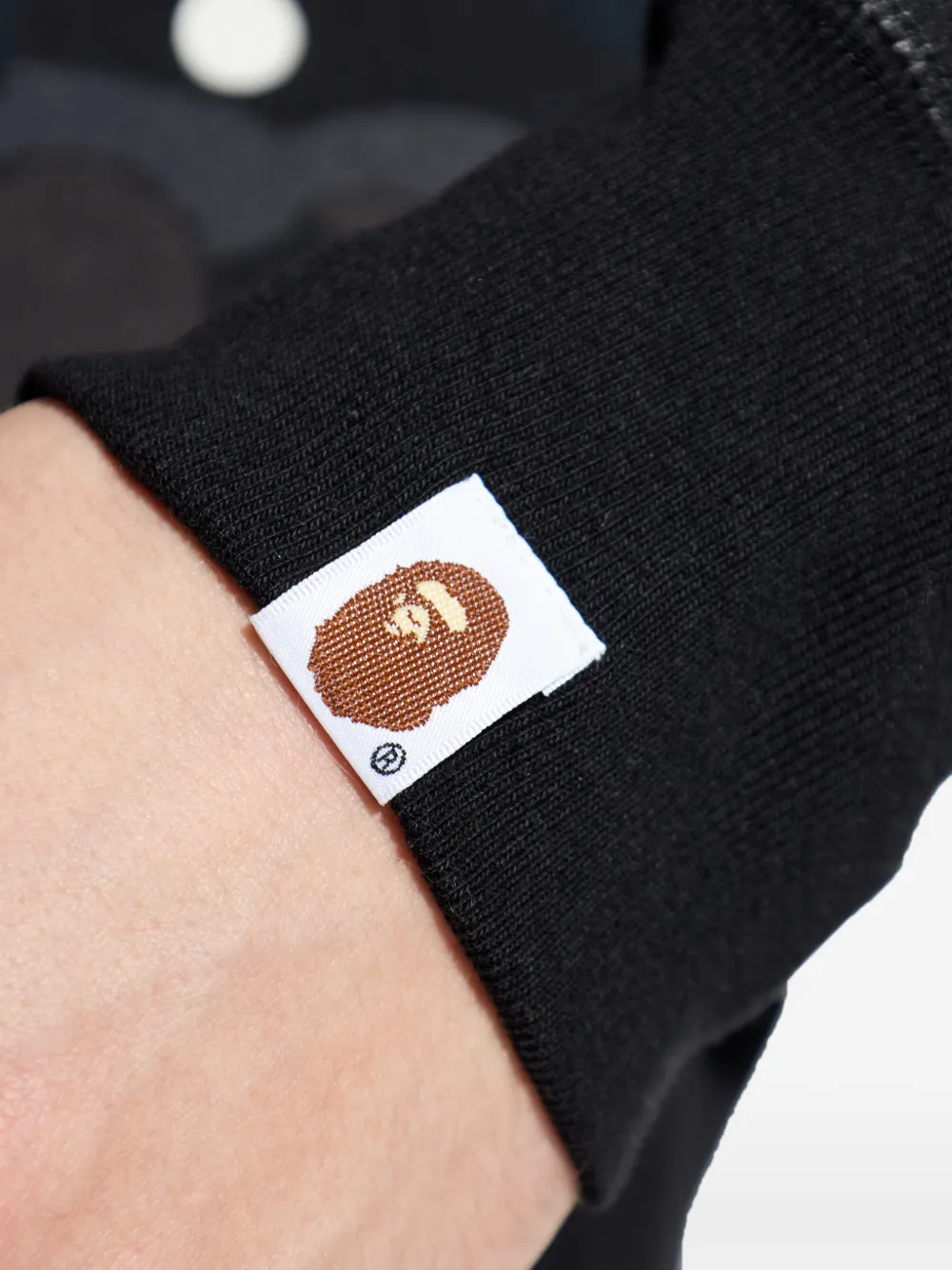 A BATHING APE Hoodie met camouflageprint en rits Zwart