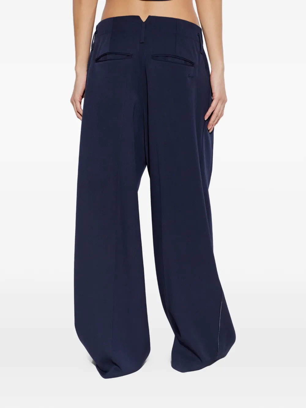 Kenzo Broek met riemlussen Blauw