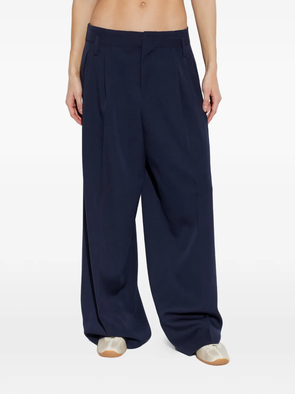 Kenzo Broek met riemlussen Blauw