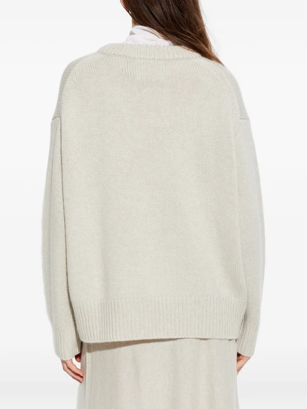 Lisa Yang Renske geribbelde trui Beige