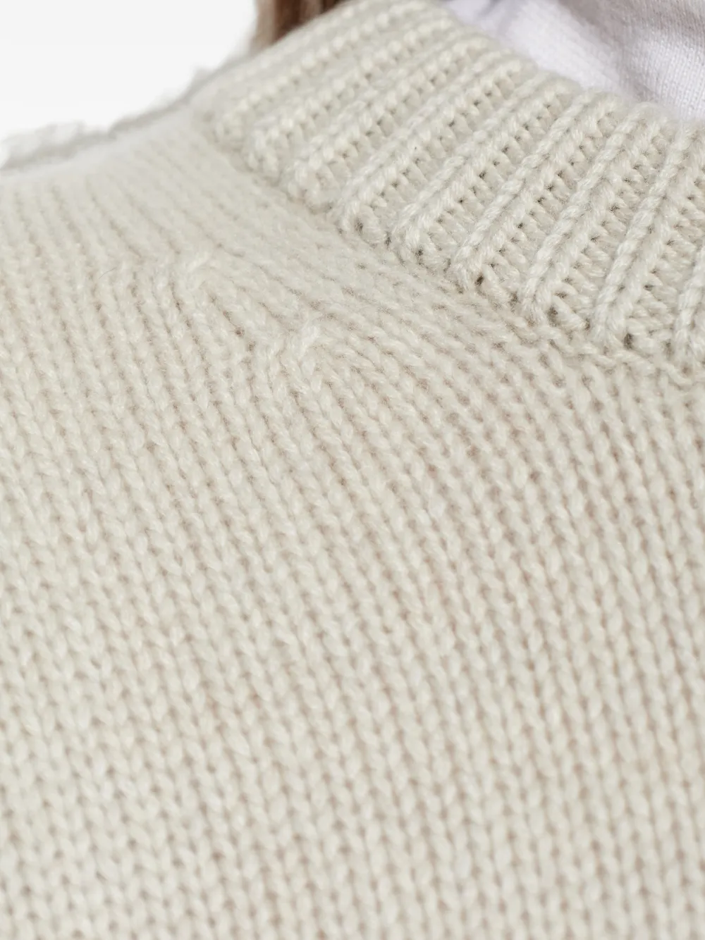 Lisa Yang Renske geribbelde trui Beige