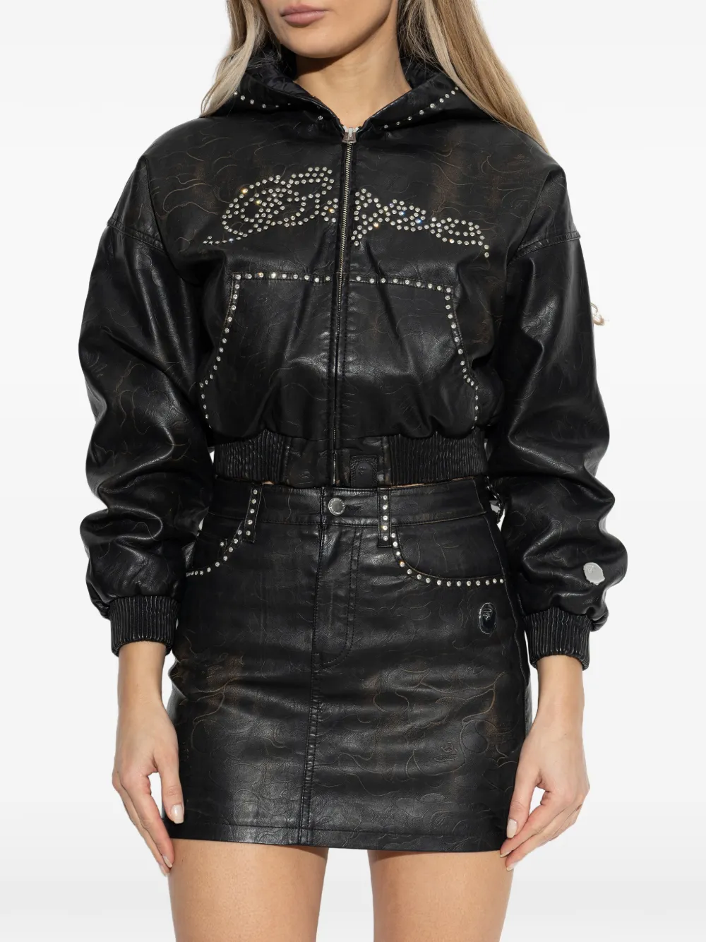  A Bathing Ape® Embellished Hooded Jacket - Black 