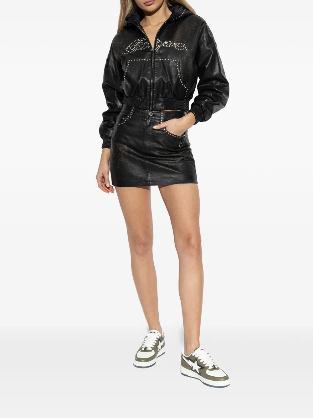  A Bathing Ape® Embellished Hooded Jacket - Black 