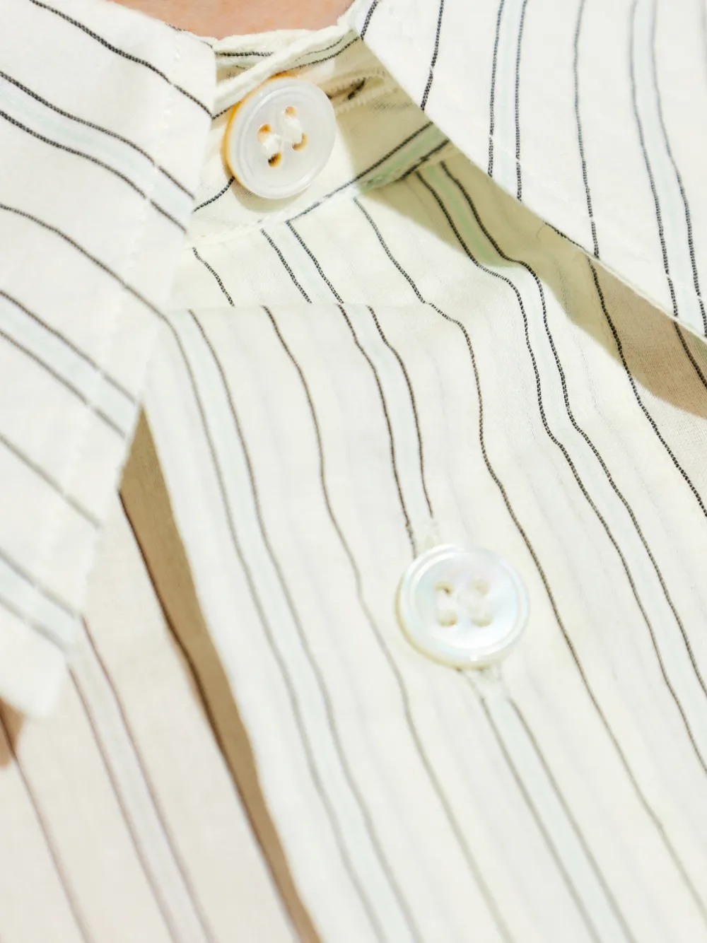 Studio Nicholson Hal gestreept overhemd Beige